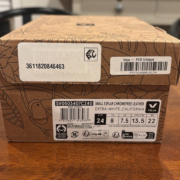 Veja toddler sneakers 8 white navy Velcro with box - Picture 8 of 9